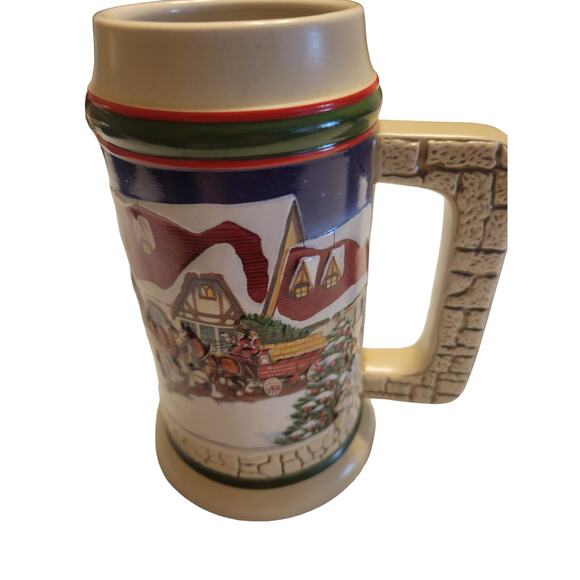 Budweiser Holiday Stein 1998 Grants Holiday Farm Great Condition - Picture 2 of 8